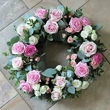 Pink Satin Wreath